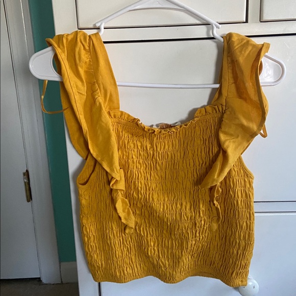 Yellow Ruffled Women's Top - Picture 3 of 3